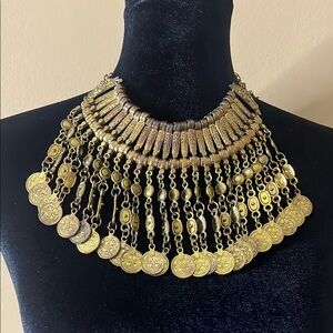 Gold Statement Coin Necklace